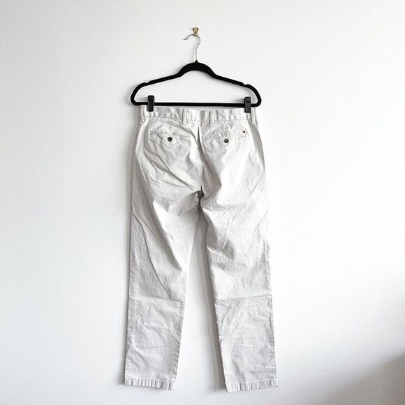Tommy Hilfiger Mens Mid-Rise Flat Front Slim Fit Chino Pants White 31 - Picture 3 of 9